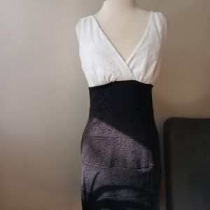 Women's dress black and white